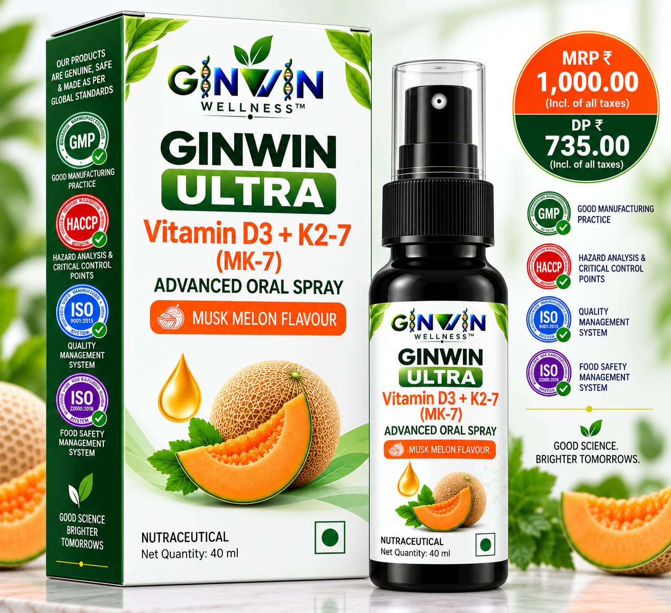 GINWIN D3 + K2-7 Advanced Oral Spray