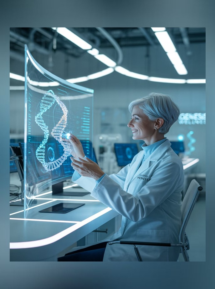 Research scientist exploring DNA and the future of genetic wellness