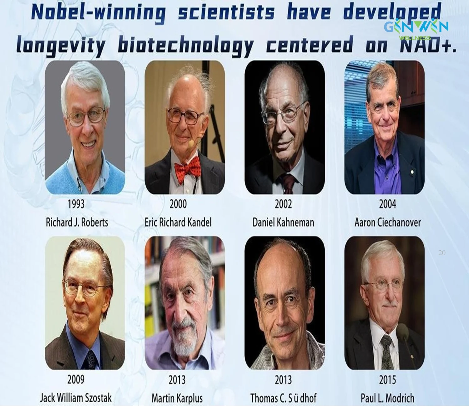 Client-supplied Nobel scientist research timeline